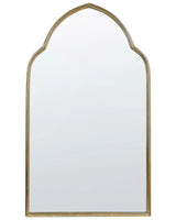 Wall Mirror Gold Metal Frame 58 x 104 cm Decorative Handmade Glamour Living Room Accent Piece Beliani