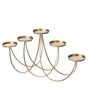 Metal Candle Holder Gold 5 Candles Glamour Modern Candelabra  Beliani