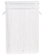 Laundry Basket Bit White Bamboo Polyester Insert with Removable Lid Handles Modern Design Multifunctional Beliani