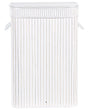 Laundry Basket Bit White Bamboo Polyester Insert with Removable Lid Handles Modern Design Multifunctional Beliani