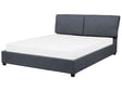 Waterbed Upholstered Frame Grey EU Super King Size 6ft Modern Cushioned Headboard Beliani