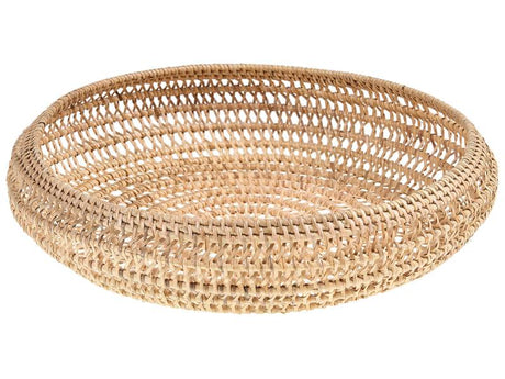 Rattan Trinket Dish Natural Boho Fruit Accessories Holder Tray Decor Beliani