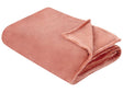 Blanket Red Polyester 200 x 220 cm Soft Pile Bed Throw Cover Home Accessory Modern Design Beliani