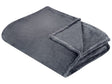 Blanket Grey Polyester 150 x 200 cm Soft Pile Bed Throw Cover Home Accessory Modern Design Beliani