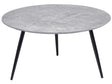 Coffee Table Concrete Effect  79 cm Black Base Living Room Bedroom Modern Beliani