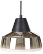 Pendant Lamp Black and Gold Glass Smoked Shade Modern Bedroom Living Room Lighting Beliani