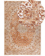 Area Rug Orange Cotton Polyester 160 x 230 cm Oriental Pattern Distressed Vintage Home Decor Beliani