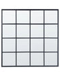 Wall Hanging Mirror Black Metal Glass 78 x 78 cm Window Shape Square Metal Frame Industrial Modern Beliani
