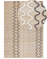 Area Rug Carpet Beige Jute Geometric Pattern 160 x 230 cm cm Rustic Boho Beliani