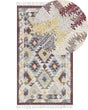 Area Rug Multicolour Jute 80 x 150 cm Rectangle with Tassels Handwoven Boho Style Living Room Bedroom Beliani