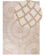 Area Rug Beige and White Jute 160 x 230 cm Rectangular with Geometric Pattern Flat Weave Boho Style Bedroom Living Room Beliani
