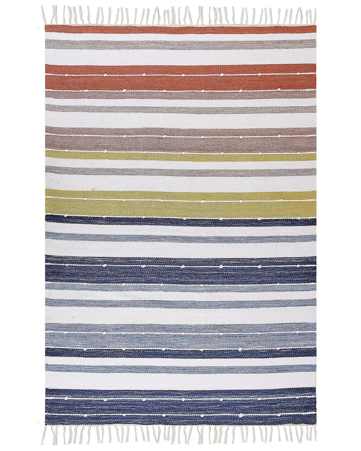 Area Rug Multicolour 160 x 230 cm Synthetic Material Decorative Tassels Indoor Outdoor  Beliani
