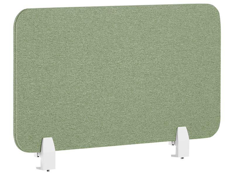 Desk Screen Green PET Board Fabric Cover 72 x 40 cm Acoustic Screen Modular Mounting Clamps Home Office Beliani