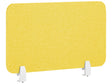 Desk Screen Yellow PET Board Fabric Cover 72 x 40 cm Acoustic Screen Modular Mounting Clamps Home Office Beliani