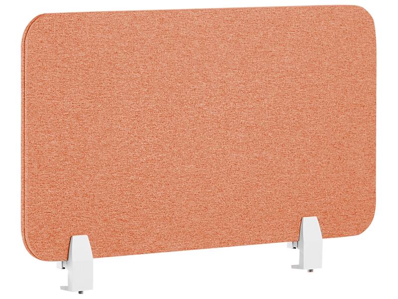 Desk Screen Light Red PET Board Fabric Cover 72 x 40 cm Acoustic Screen Modular Mounting Clamps Home Office Beliani