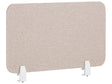 Desk Screen Beige PET Board Fabric Cover 80 x 40 cm Acoustic Screen Modular Mounting Clamps Home Office Beliani