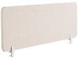 Desk Screen Beige PET Board Fabric Cover 160 x 40 cm Acoustic Screen Modular Mounting Clamps Home Office Beliani