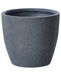 Plant Pot Grey Fibre Clay Round 46x46x46 cm Weather Resistant Beliani