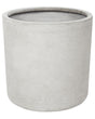 Plant Pot Grey Fibre Clay Round 42x42x42 cm Weather Resistant Beliani