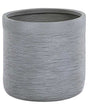 Plant Pot Grey Fibre Clay Round 42x42x41 cm Weather Resistant Beliani