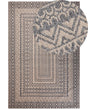 Area Rug Beige and Grey Jute Blend 200 x 300 cm Modern Geometric Pattern Soft Home Decor Beliani