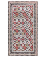 Area Rug Multicolour Cotton 80 x 150 cm Modern Geometric Pattern Soft Home Decor Beliani