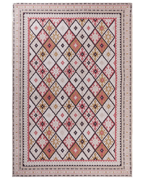 Area Rug Multicolour Cotton 160 x 230  cm Modern Geometric Pattern Soft Home Decor Beliani