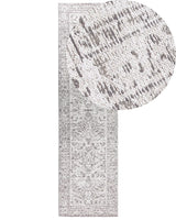 Runner Rug Beige Cotton 80 x 300 cm Hallway Kitchen Runner Long Carpet  Beliani