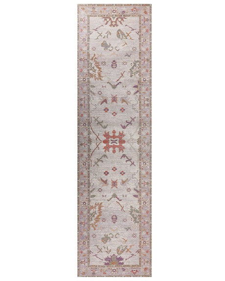 Runner Rug Beige Cotton 80 x 300 cm Hallway Kitchen Runner Long Carpet  Beliani