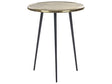 Side Table Gold and Black Aluminium and Iron ⌀ 43 cm Top Round Distressed Retro Home Decor Beliani