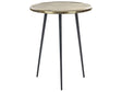 Side Table Gold and Black Aluminium and Iron  43 cm Top Round Distressed Retro Home Decor Beliani