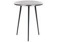 Side Table Silver and Black Aluminium and Iron ⌀ 43 cm  Top Round Distressed Retro Home Decor Beliani