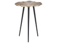 Side Table Gold and Black Aluminium and Iron ø 37 cm Top Round Glossy Retro Home Decor Beliani