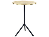 Side Table Gold with Black Leg Aluminium  36 cm Round Top Decorative Modern Minimalistic Living Room Hallway Beliani
