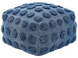 Pouffe Blue Cotton EPS Beads Filling 50 x 50 x 35 cm Square Ottoman Geometric Polka Dot Pattern Boho Style Living Room Kids Room Home Accessory Beliani