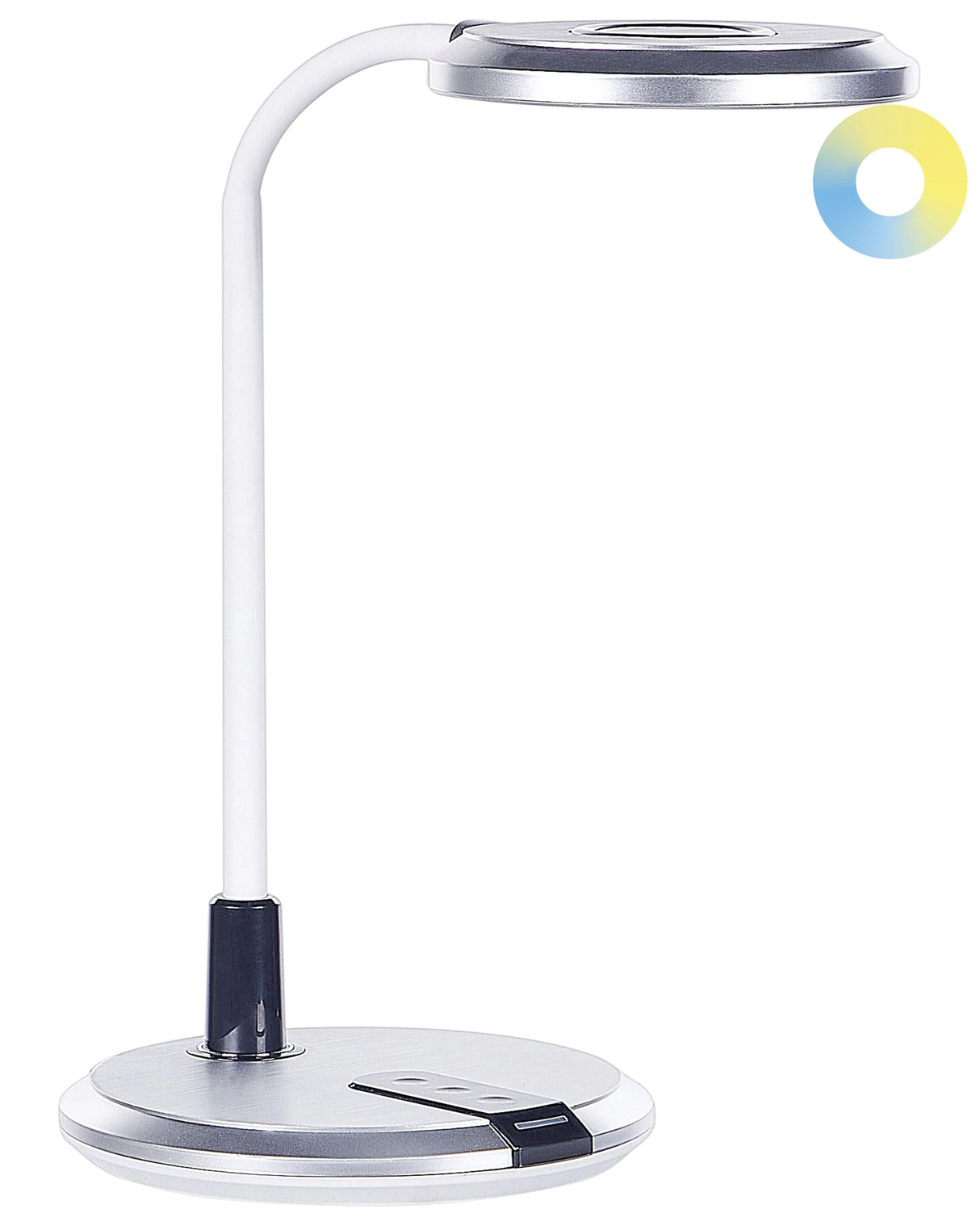 LED Desk Lamp Silver Synthetic Table Lighting Reding Computer Lamp Adjustable Arm Dimmer Colour Temperature Change  Beliani