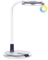 LED Desk Lamp Silver Synthetic Table Lighting Reding Computer Lamp Adjustable Arm Dimmer Colour Temperature Change  Beliani