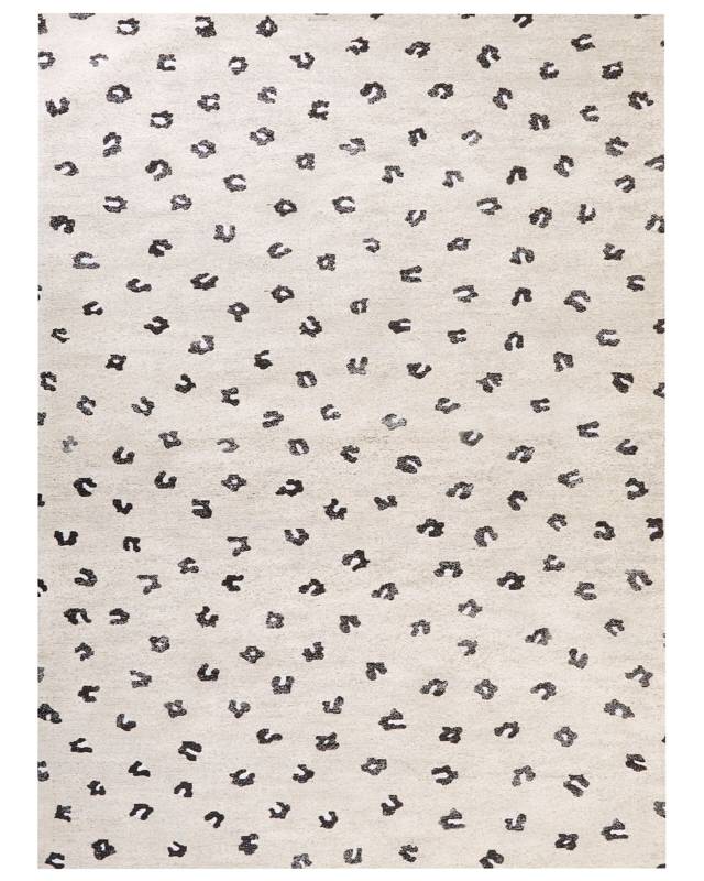 Rug Light Beige Cotton 200 x 300 cm Rectangular Animal Motif Modern Beliani