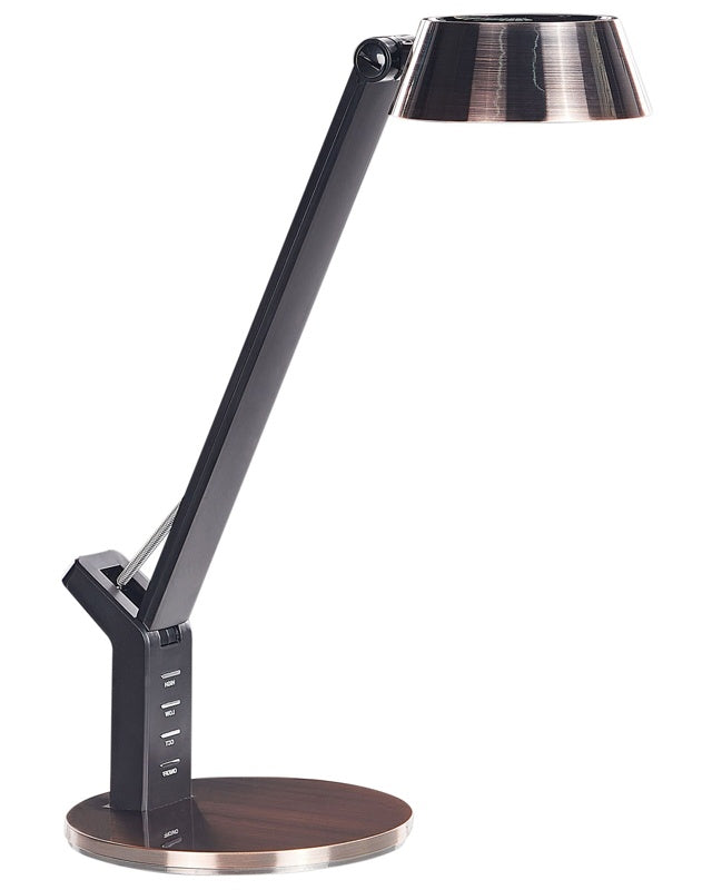 LED Desk Lamp Copper Metal Table Lighting Reading Computer Lamp Adjustable Arm Dimmer Colour Temperature USB Port Beliani