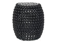 Side Table Black Iron Plastic 45 x 45 x 40 cm Accent End Table Drum Oval Shape Modern Living Room Beliani