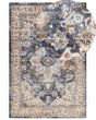 Area Rug Beige and Blue Polypropylene Polyester 200 x 300 cm Oriental Vintage Pattern Living Room Accessories Beliani