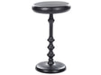 Side Table Black Metal 30 x 30 cm Round Geometric Shape End Table Beliani