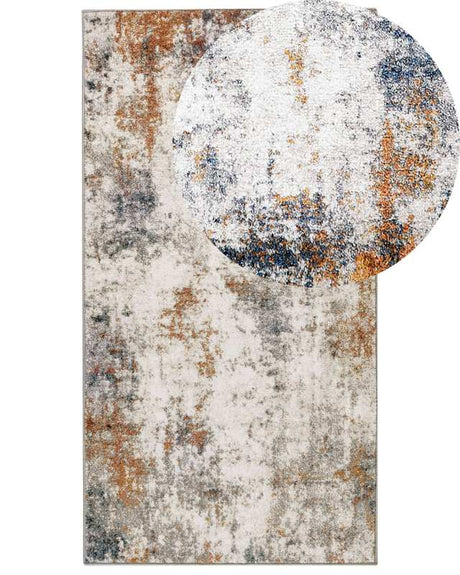 Area Rug Grey 80 x 150 cm Oriental Distressed Living Room Bedroom Beliani