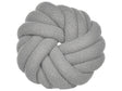 Knot Cushion Grey Boucle 31 x 31 cm Tied-Up Plushy Decorative Modern Beliani