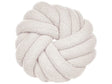 Knot Cushion White Boucle 31 x 31 cm Tied-Up Plushy Decorative Modern Beliani