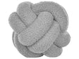 Decorative Cushion Grey Boucle Knot Pillow 19 x 19 cm Decor Accessories Beliani