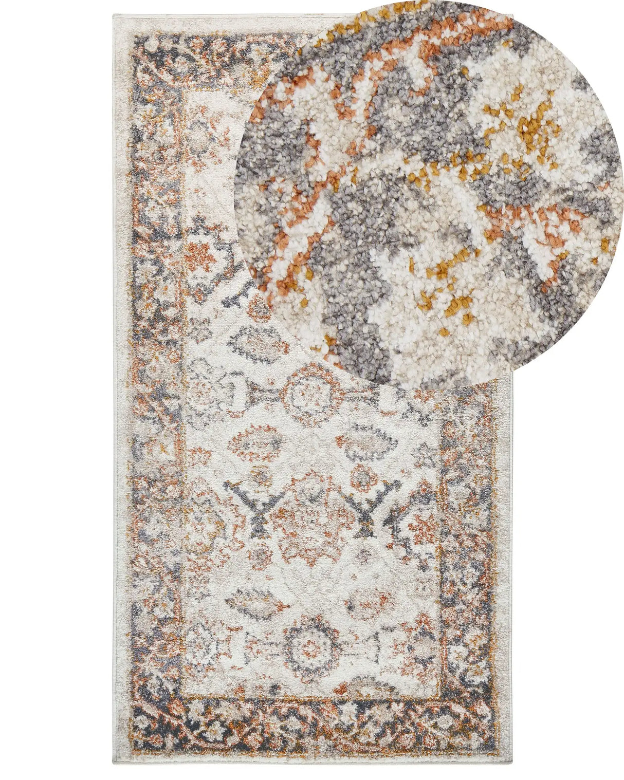 Area Rug Beige 80 x 150 cm Oriental Distressed Living Room Bedroom Beliani