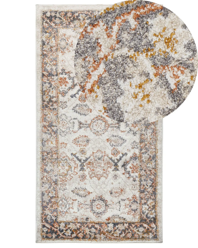 Area Rug Beige 80 x 150 cm Oriental Distressed Living Room Bedroom Beliani