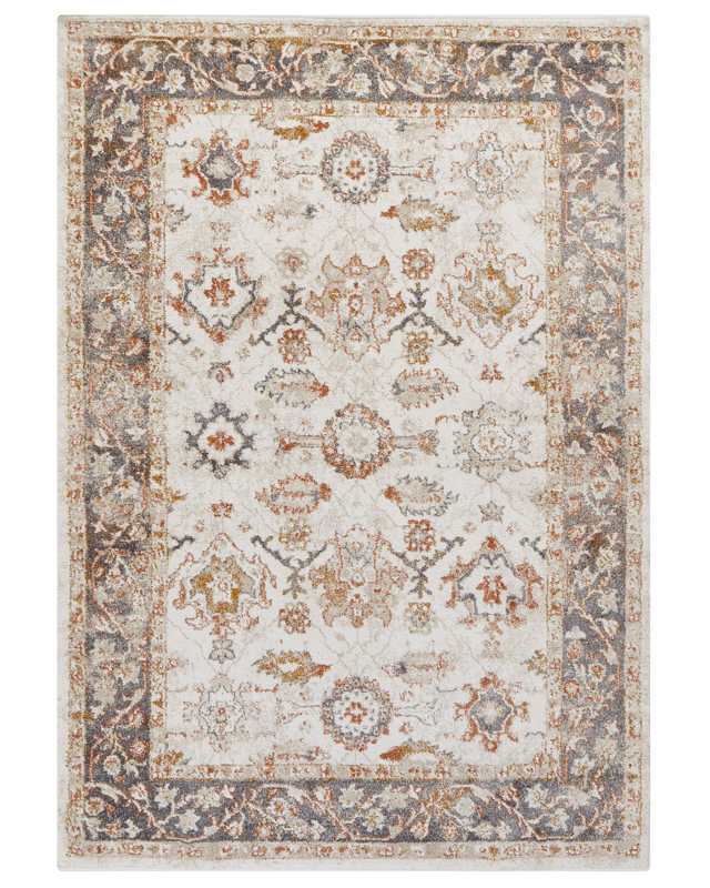 Area Rug Beige 160 x 230 cm Oriental Distressed Living Room Bedroom Beliani