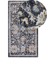 Area Rug Blue and Beige 80 x 150 cm Oriental Distressed Living Room Bedroom Beliani